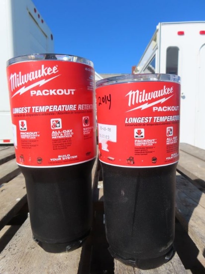 (2)  Milwaukee Packout Tumblers
