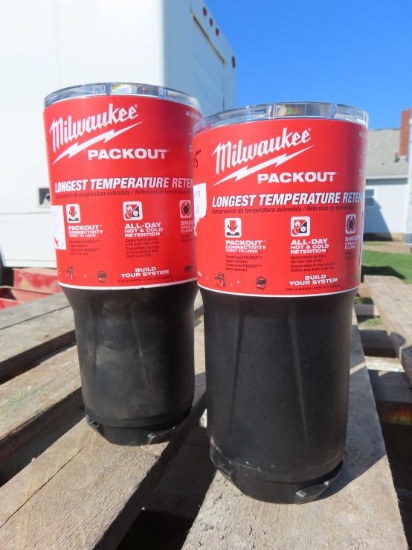 (2) Milwaukee Packout Tumblers