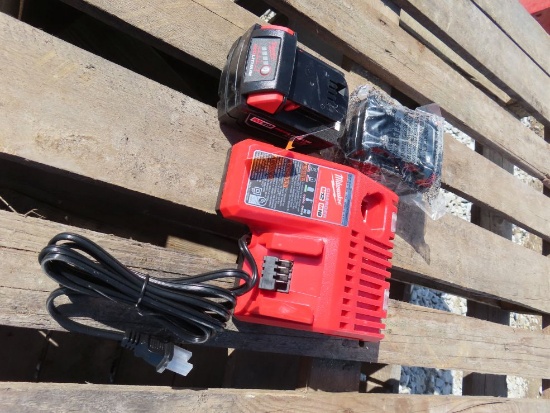 (2) Milwaukee M18 Red Lithium XC5.0 Batteries