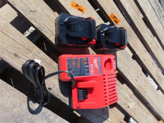 (2) Milwaukee M18 Red Lithium XC5.0 Batteries