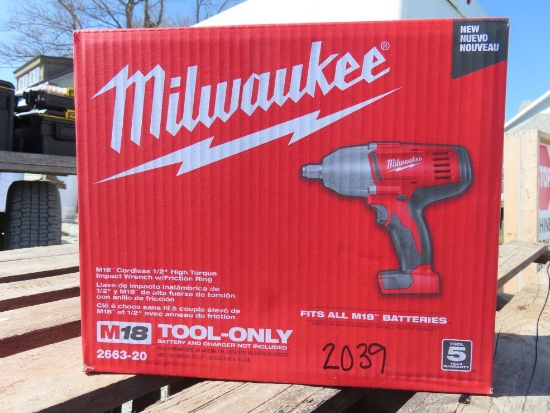 Milwaukee M18 Cordless 1/2" High-Torque Impact