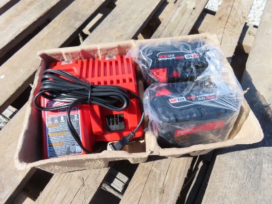 (2) Milwaukee M18 Red Lithium XC 3.0 Batteries