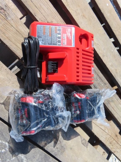 (2) Milwaukee M18 Red Lithium XC 3.0 Batteries