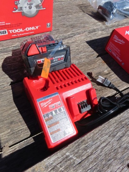 (2) Milwaukee M18 Red Lithium XC5.0 Batteries