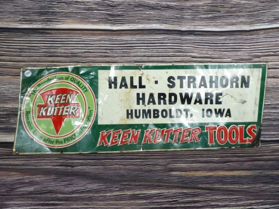 Keen Kutter Tools Metal Sign Humboldt Iowa