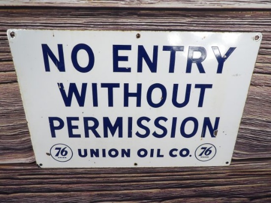Union Oil Co. Union 76 Porc. Sign