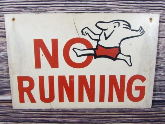 No Running Swimming Pool Sign