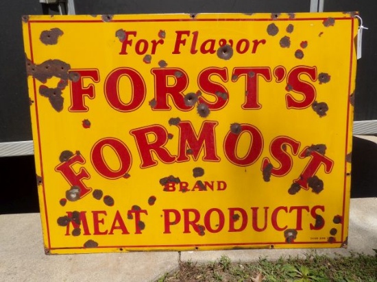 Forst's Foremost Meat Product Porc. Sign