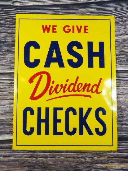 Cash Dividend Checks Flange Sign