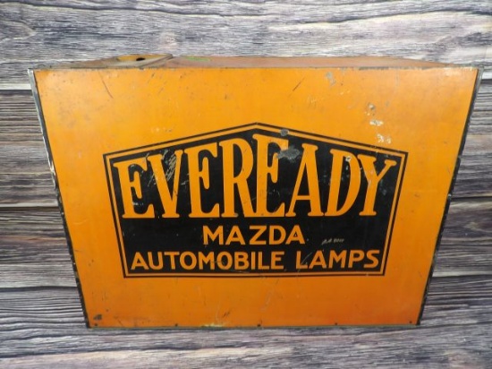 Early Eveready Mazda Lamp Cabinet