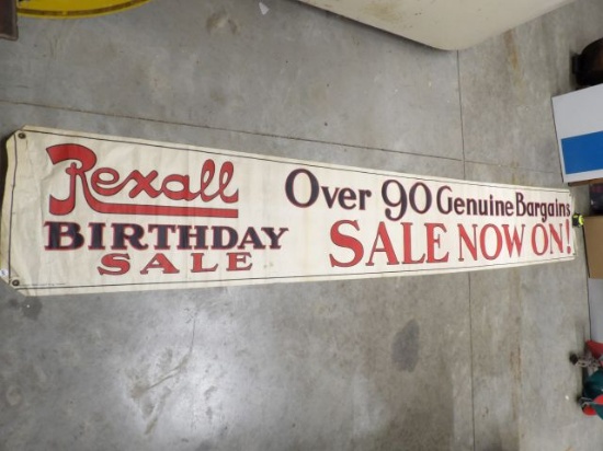 1924 Rexall Cloth Banner