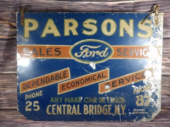 1940s Schmaltz Parsons Ford Sign - New York