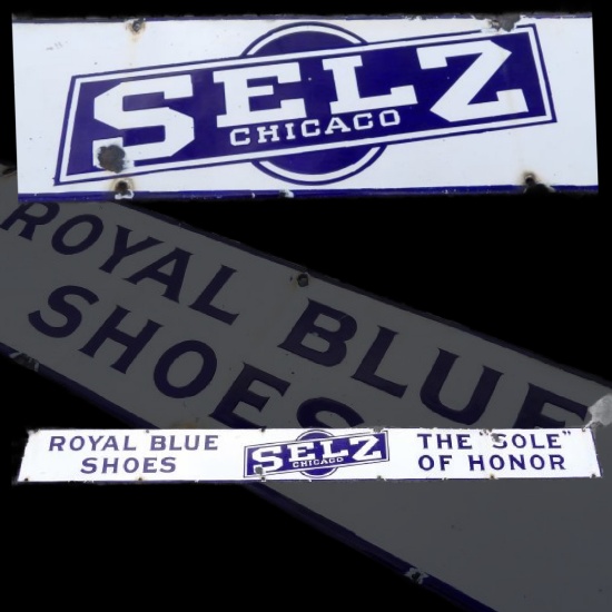 Royal Blue Shoes Porc. Sign