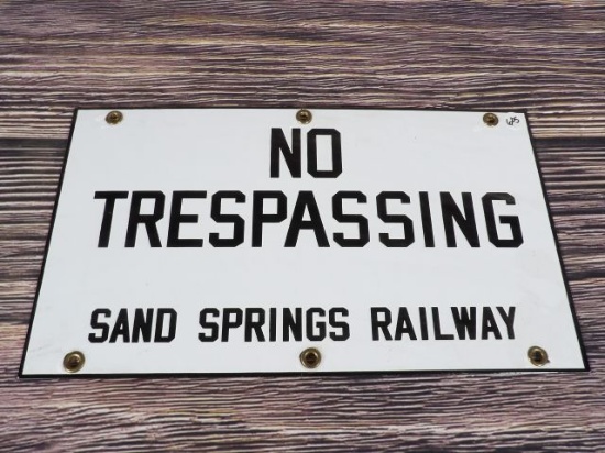 Sand Springs Railway Porc. Sign