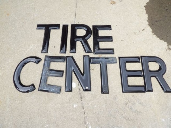 Porc." Tire Center" Letters - Sign
