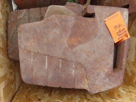 (9) White Suitcase Weights
