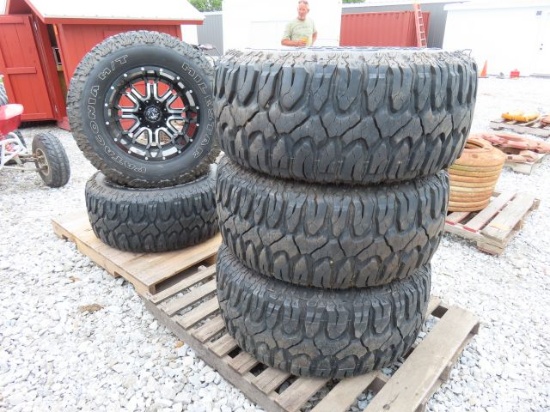 (5) 38" Jeep Tires and Wheels