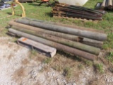 (6) Wooden Fence Corner Posts