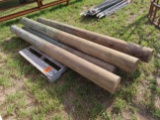 (6) Wooden Fence Corner Posts