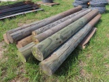(10) Wooden Fence Corner Posts