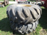 (2) 23.1 - 26 Goodyear Tires on Wheels