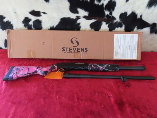 Stevens Mod. 320 20 ga Shotgun - Pink Camo