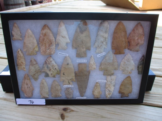 Lot of IL, IA, MO Indian Artifacts - Arrowheads