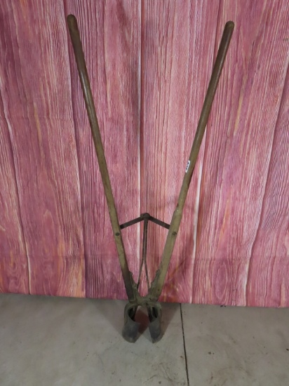 Pair of Early Mech. Post Hole Jobbers