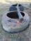 LOT (2) Tire Feed Bunks & Hedge Post