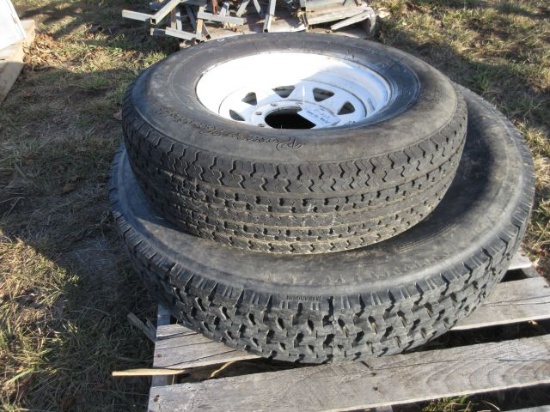 Semi Truck and Trailer Spare Tire