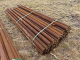 (50) Steel Pipe Fence Posts - 8'