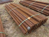 (50) Steel Pipe Fence Posts - 8'