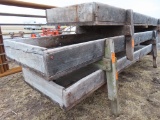 14' Wooden Feed Bunk