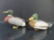 Lot of (2) Bud Noble Miniature Duck Decoys