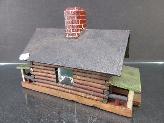 Primitive Folk Art Log Cabin