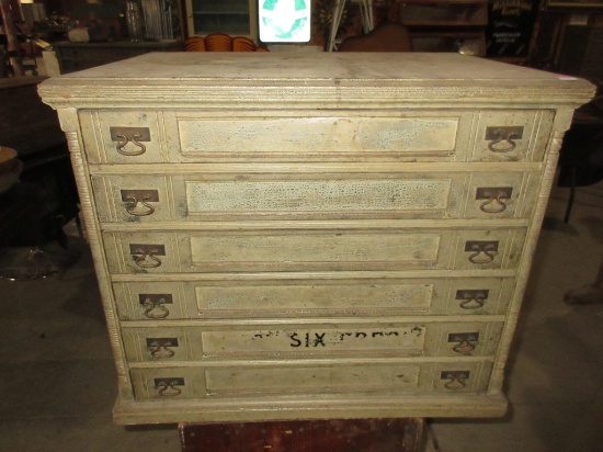 6 Drawer Painted Spool Cabinet