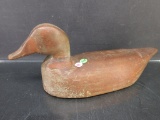 Unmarked Hand Carved IL River Duck Decoy