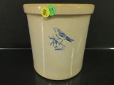 1 gal Blue BIrd Stoneware Crock