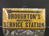 1920s Broughton's Service Station Sign