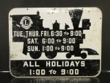 Lion's Club Holiday Train Sign