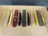 Lot of (5) Straight Razors with Cases