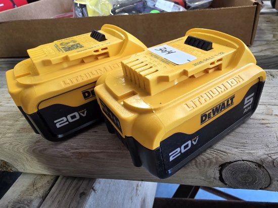 Lot Of Two DeWalt 20-Volt Batteries