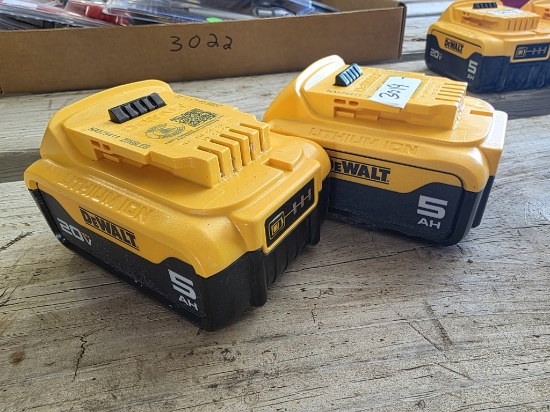Lot Of Two DeWalt 20-Volt Batteries