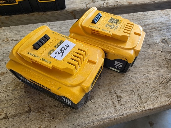 Lot Of Two DeWalt 20-Volt Batteries