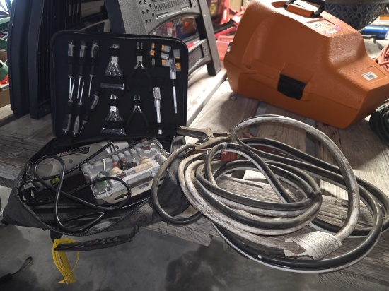 Jumper Cables And Tool Kit