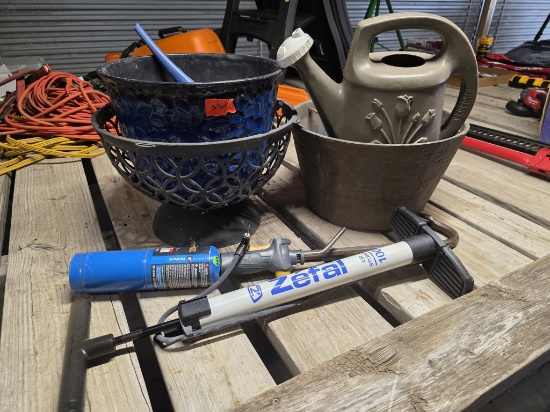 Planters, Pump, And Torch