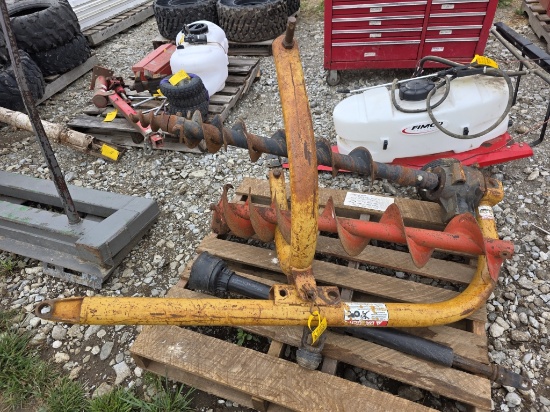 3-Point Farm Star Post Hole Digger With Two Bits