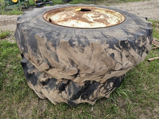 Set Of 18.4-38 Duals On Rims