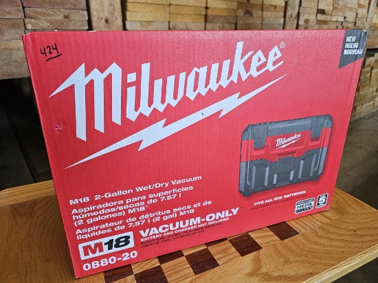 Milwaukee M18 2-Gallon Wet/Dry Vacuum (Model 0880-20)