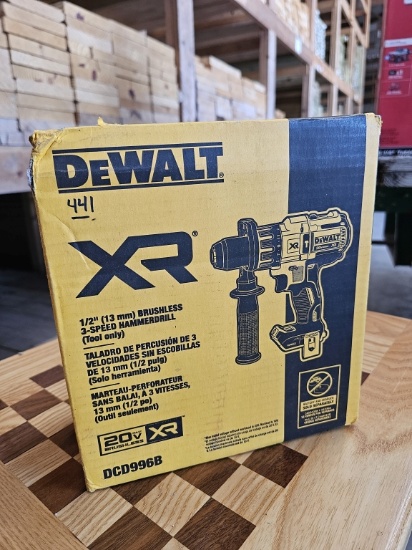 DEWALT 20V MAX XR 1/2" 3-Speed Brushless Hammer Drill (Model DCD996B)